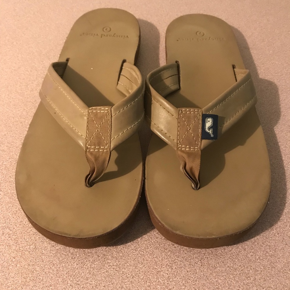 Leather Vineyard Vines Flip Flops